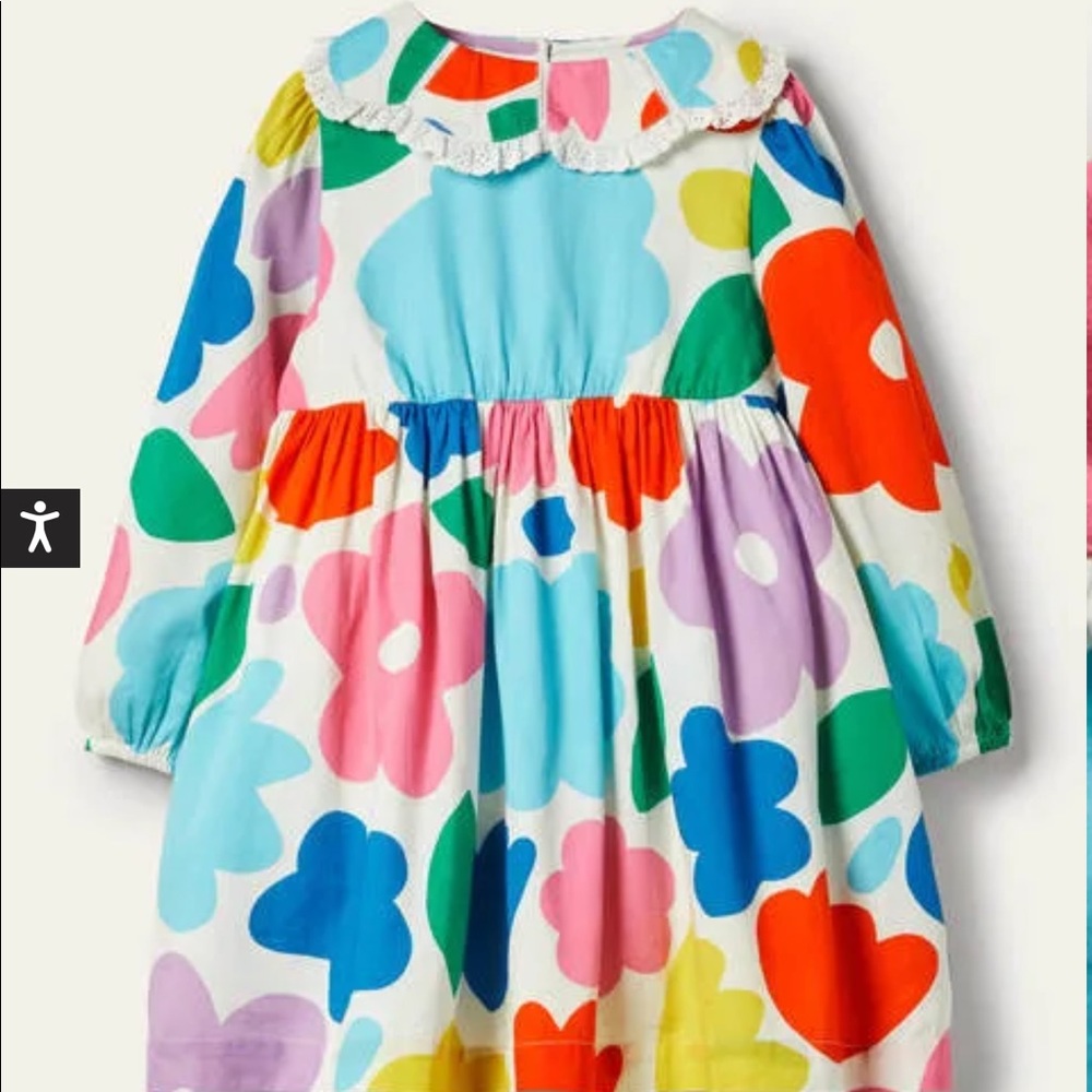 NWT Mini Boden Collared Woven Dress